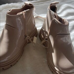 Zara Nude Chunky Sole Boots